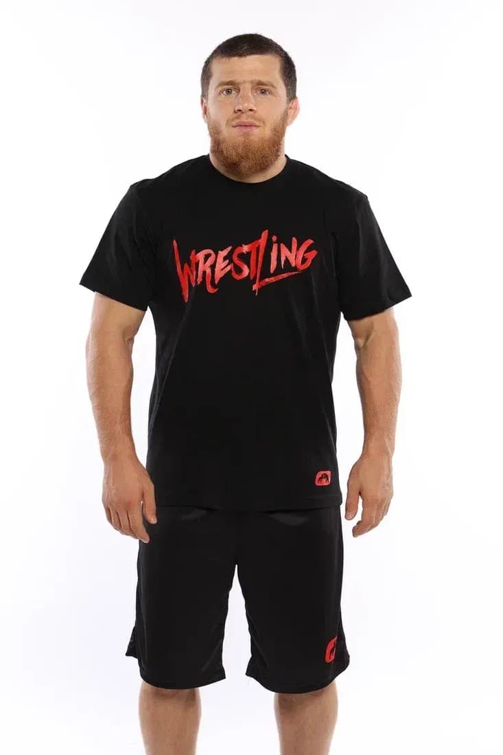Футболка хлопок ФСБР "Wrestling", для мужчин, цвет черный
